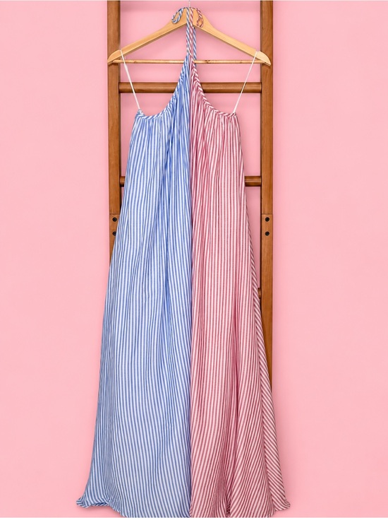 By Together Dresses & Skirts - NWT By Together Love Birds Striped Halter Maxi Dress Colorblock Size S